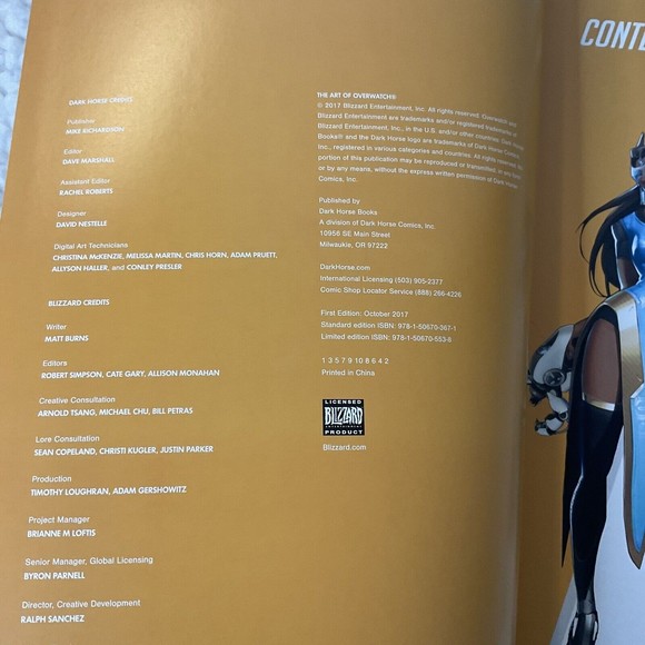 Like NEW - The Art of Overwatch Book by Blizzard hardcover - Picture 7 of 10